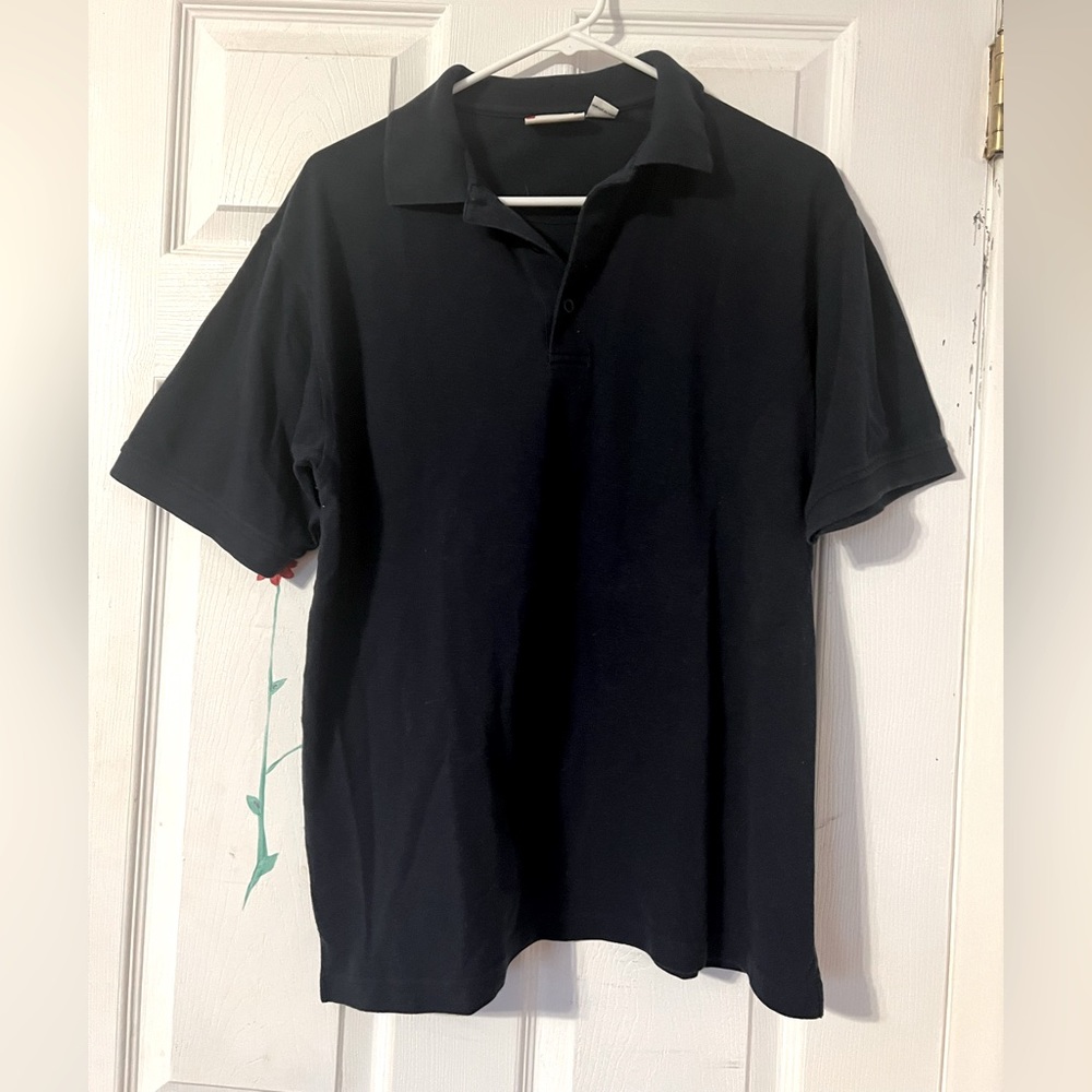 Blue work polo shirt